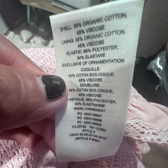 Wilfred WOMENS PINK MEDIUM Puff sleeves Crop Blouse - Picture 11 of 12